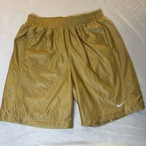 Nike Gold Satin Basketball Shorts Men’s Large